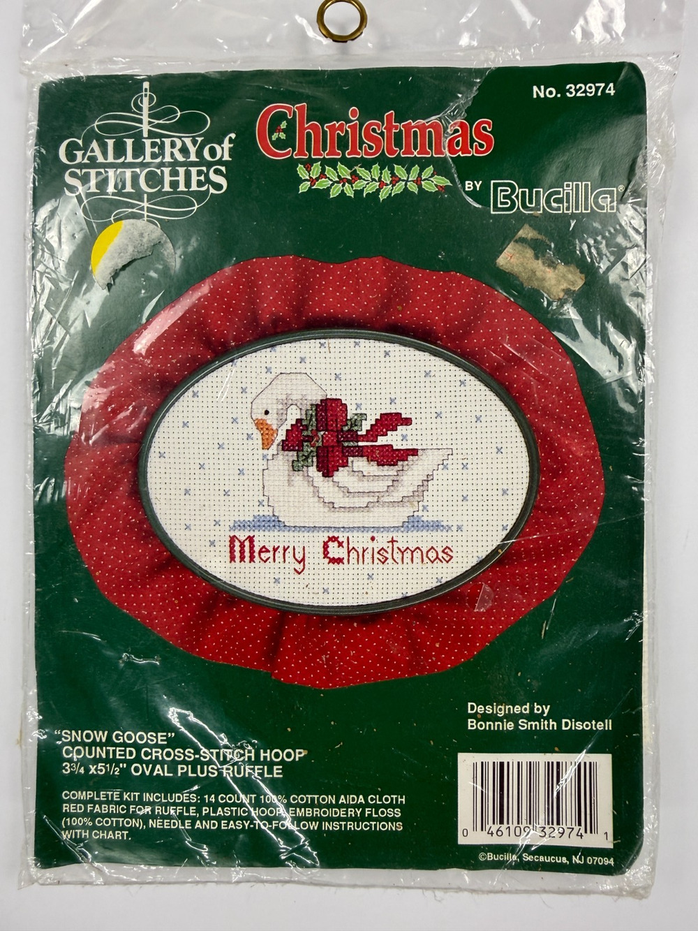 Vintage Bucilla Gallery of Stitches Snow Goose Counted Cross Stitch Kit 32974
